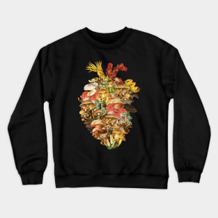 Mushroom Heart Cordyceps Fungi Vintage by Tobe Fonseca Crewneck Sweatshirt